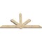 Ekena Millwork Kennewick Rough Sawn Timber Gable Bracket, Douglas Fir, 96"W x 48"H x 4"D x 6"F, 12/12 Pitch GBW096X48X0406KEN00RDF - alternate 3